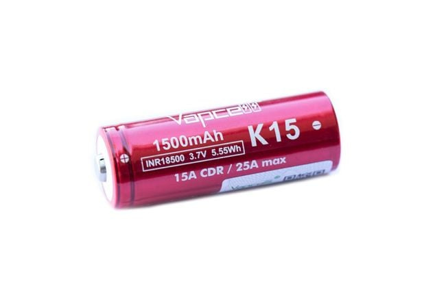 Аккумулятор Vapcell K15 18500 1500mah 15A /25A фото 1